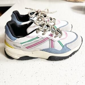 Schutz Explorer 001 Multicolor Chunky Fashion Sneakers Size 10